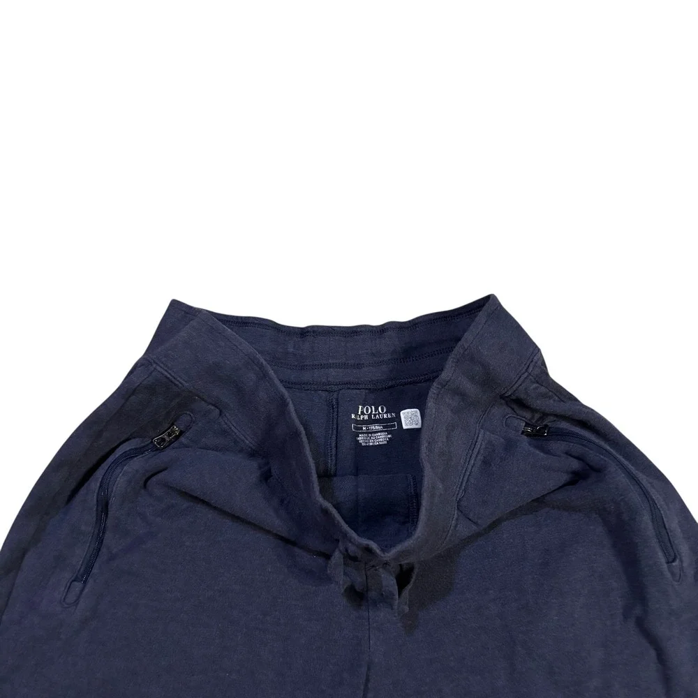Polo Ralph‎ Lauren Mens Blue Sweat Shorts with Zipper Pockets